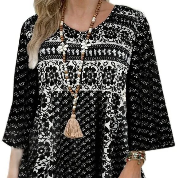NEW‎ Boho Tunic Sizes 3x, 4x, 5x, 6x, - Picture 7 of 11